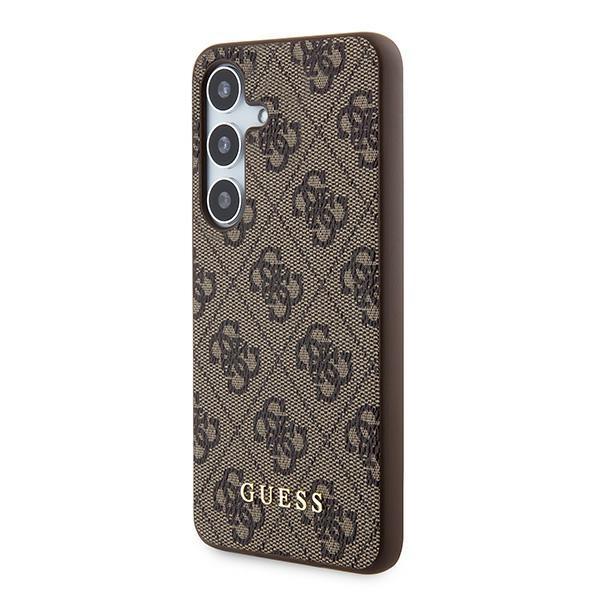 Guess Guhcs24Sg4Gfbr S24 S921 Brązowy/Brown Hardcase 4G Metal Gold Logo