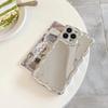 Applicable to iPhone16Pro mobile phone case electroplated mirror diamond-encrusted love bracket Apple 15 all-inclusive bracelet soft case