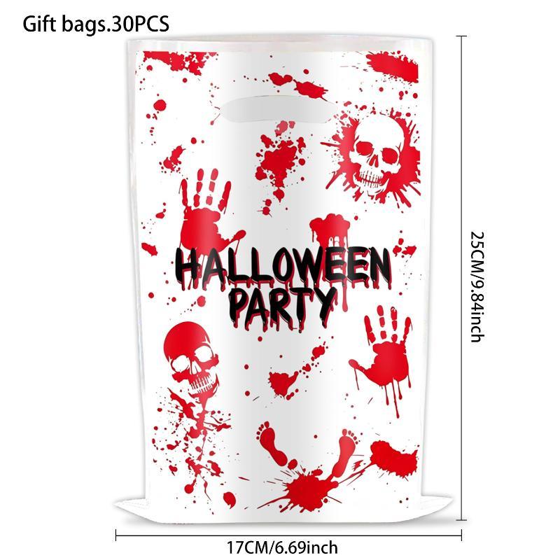 Halloween Treat Goodie Bags 10/30 Pcs Portable Handle Reusable Gift Pouches for Kids Trick or Treat Party Giveaways