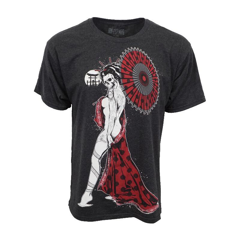 IRON FIST KABUKY GIRL MEN T SHIRT CHARCOAL M