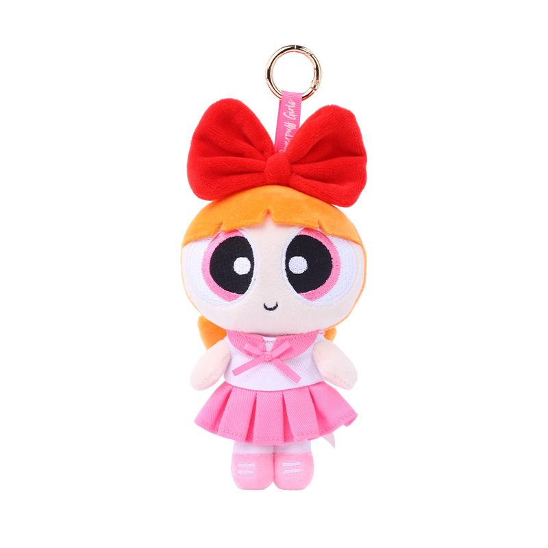 

Powerpuff The Girls Plush Toy Anime Peripheral Cartoon Character Keychain Doll Blossom