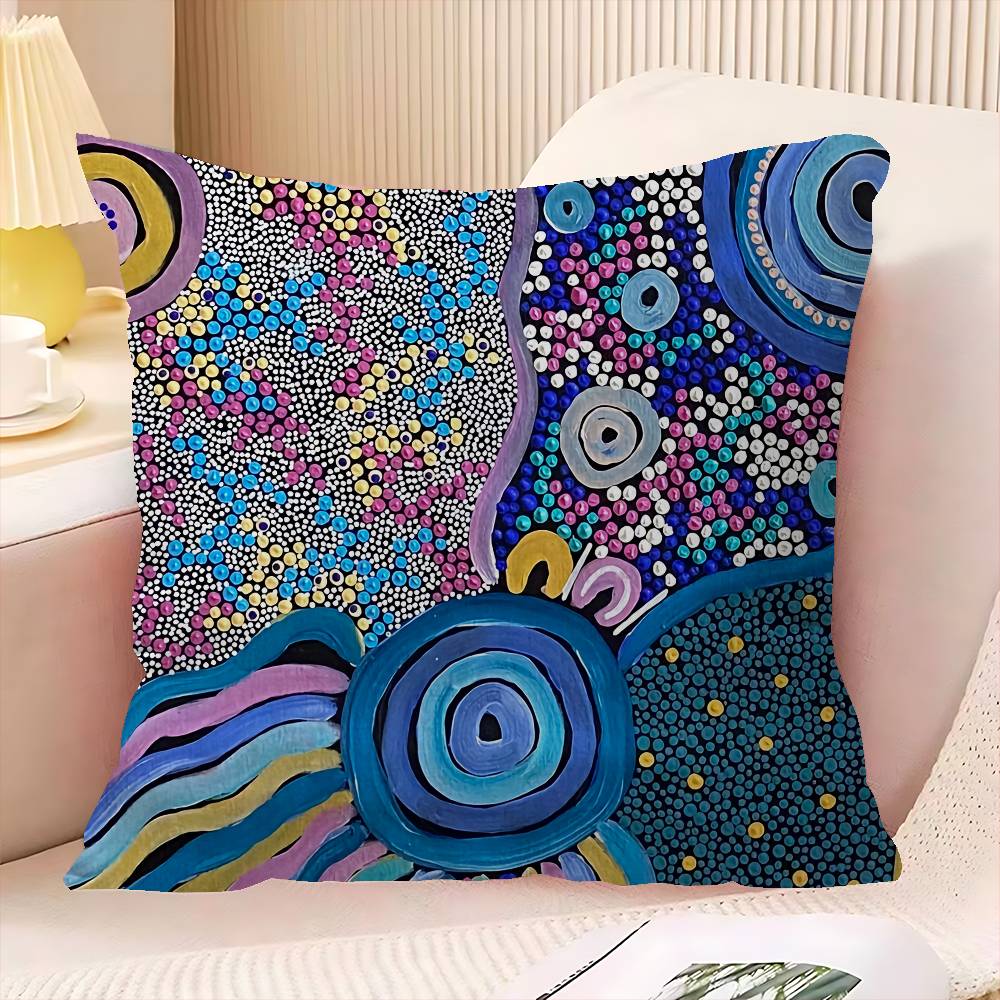 Australian Aboriginal Art Personalized Pillow Dust Cover Bedroom Kids Party Decoration Pillowcase Birthday Children Gift