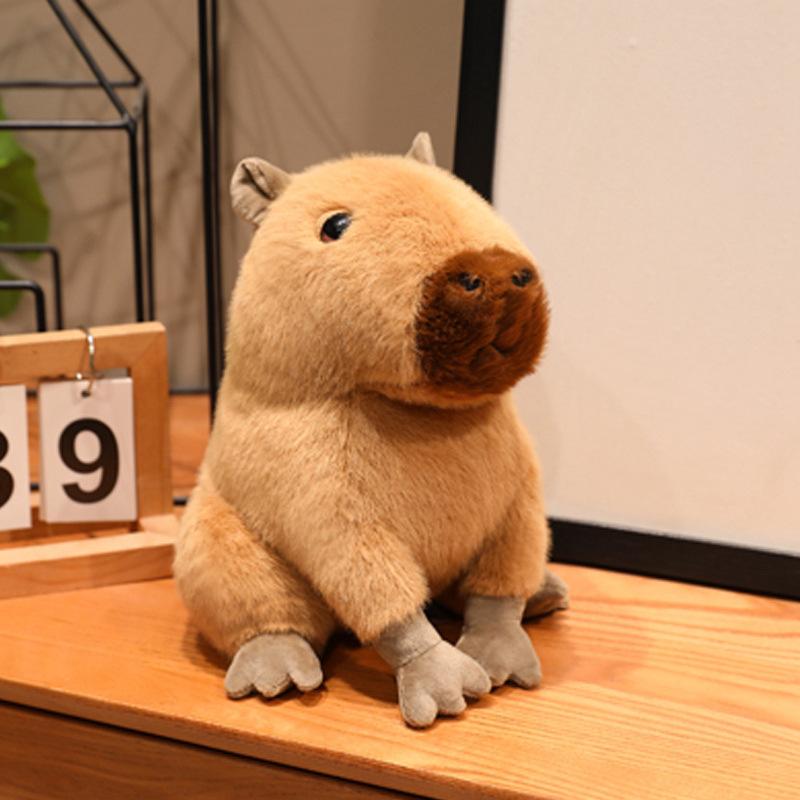 

Cute simulation capybara doll plush toy kapibara doll girl soothing rag doll birthday gift 12Cm pendant (0.1kg)