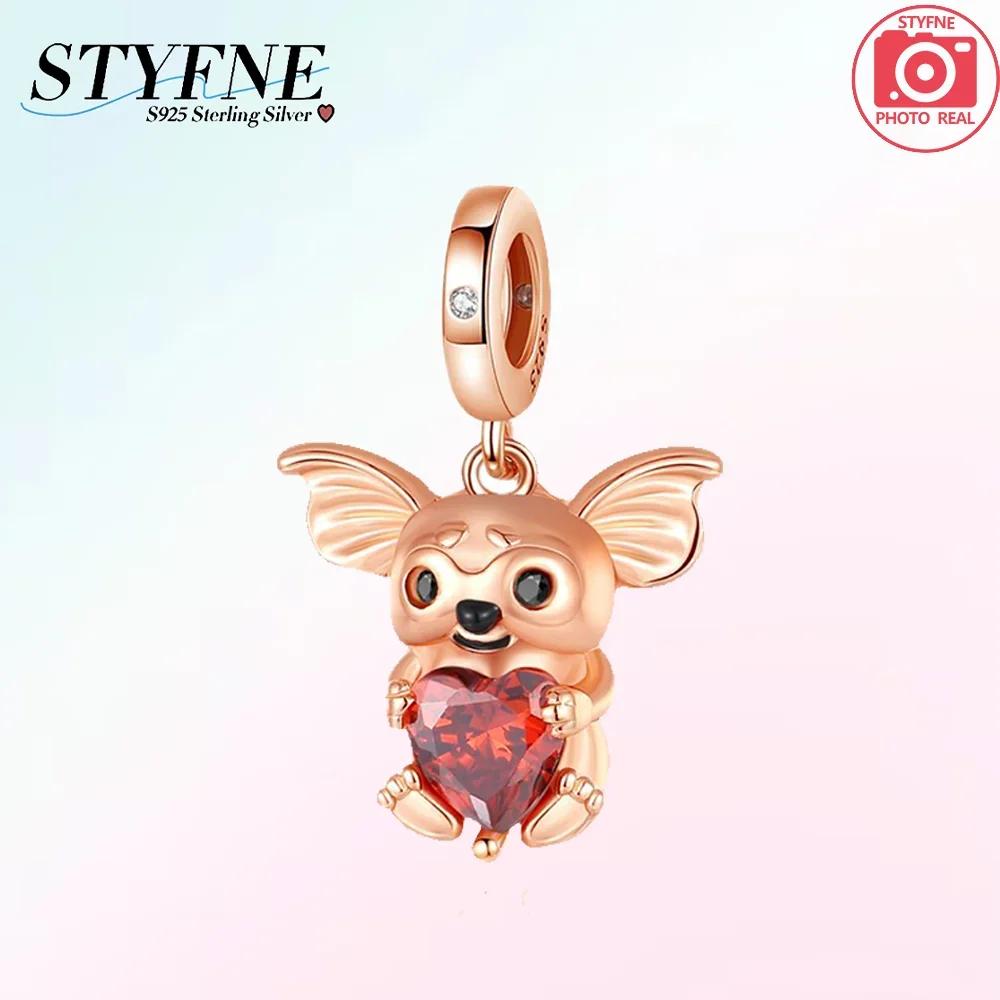 Original Orange Squirrel Cute Animal Pendant Bat Spider Beads Fit Braceletcopper Women Accessory Fine Gift Diy Jewelry