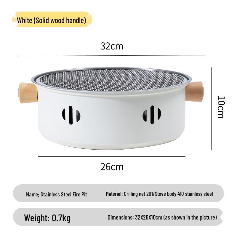 Portable Outdoor Stainless Steel Grill and Fire Pit for Camping and BBQ