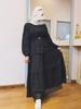 M276# Middle East Lace Applique Shirt & Loose A-line Long Skirt Set for Women