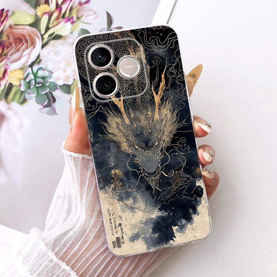 For Cover Honor 600 Lite 2026 Phone Case LNA-NX1 Cool Dragon Cartoon Soft Silicone Slim Back Coque For Honor 500 Smart 5G Bumper