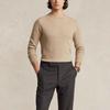 Polo Ralph Lauren FW22 Solid Color Logo Embroidered Crew Neck Sweater Men Sweater Beige MNPOSWE16821243-101