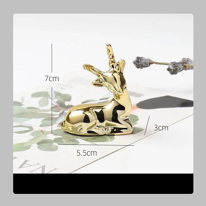 

Керамическое украшение в виде золотого кролика в скандинавском стиле, пасхальное украшение, милый миниатюрный предмет, настольное искусство, украшение для стола в виде животного, кавайный декор для комнаты, домашний декор