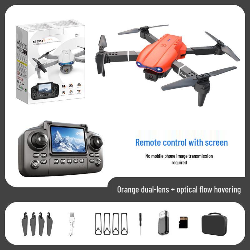 Drone Dobrável E99Pro com Câmeras HD Duplas e Altitude Hold, Aeronave de Controle Remoto de 4 Eixos E88Pro K3