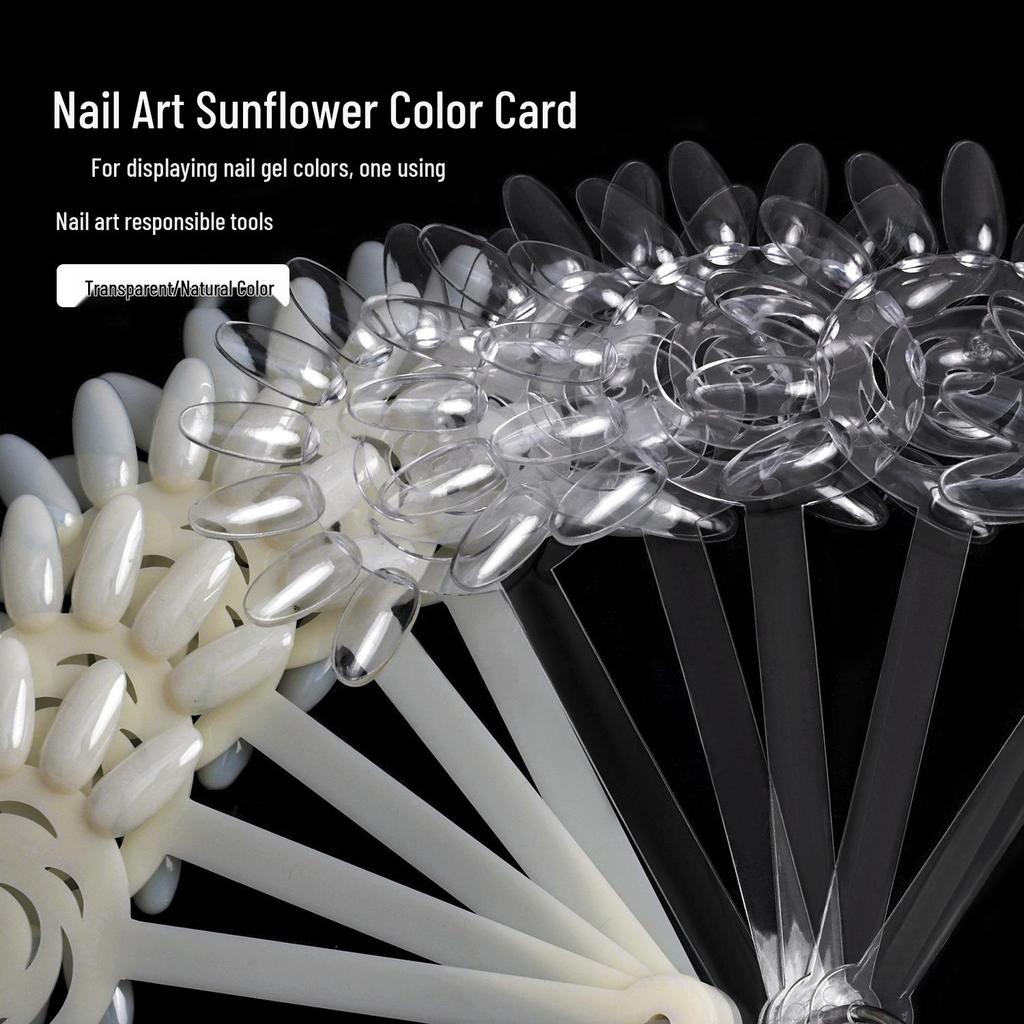 Sunflower Nail Art Display Board: 12-Color Lollipop Tips, 10 Pieces/Bag