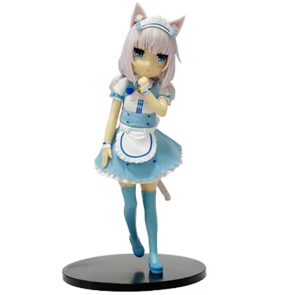 18cm nekopara anime figure kawaii girl chocolate cute action figure maid vanilla figurine pvc collection model doll toys gift