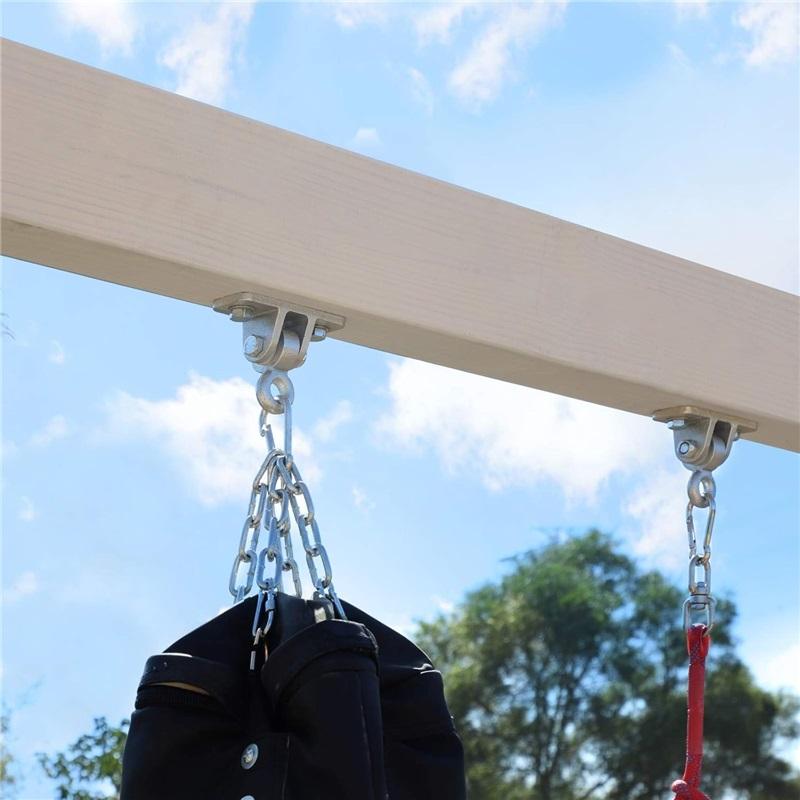 2Pcs Heavy Duty Swing Hangers 1800LB, Rustproof Iron with Quiet Washers – for Porch Playground Yoga Hammock, Complete Hardware