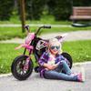 Electric Motocross Bike for Kids, Ages 3-6, 2 x 12V Motors, 5 km/h, 109.5 x 60 x 72.5 cm, Pink