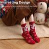 1/2 Pair Funny Christmas Socks Magnetic BigEyes Holding Hands Stockings Couples Personality Midtube Sock Teens Friends Xmas Gift