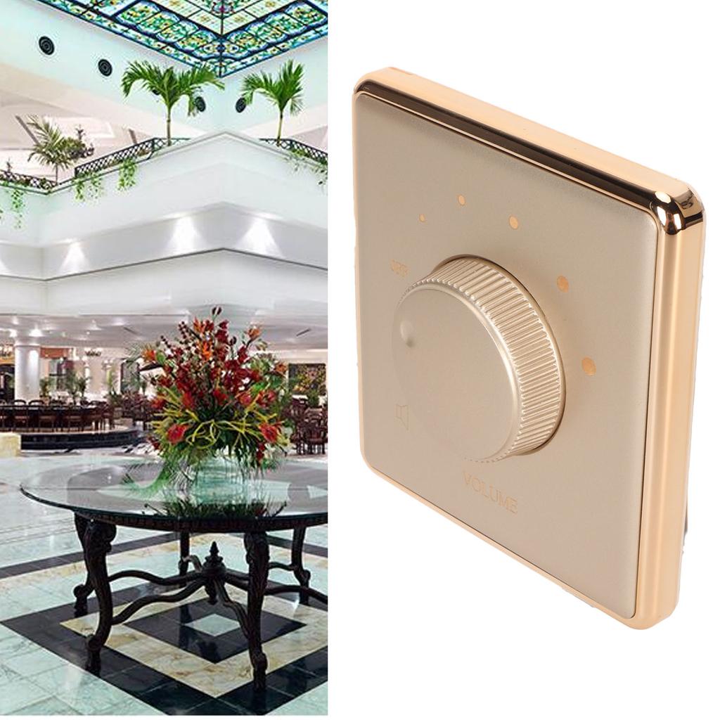 Wall Mount Volume Control Knob 10W Volume Control Wall Plate Knob Volume Controller for Home Speakers
