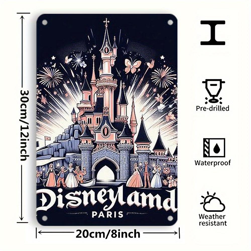 1pc Disney Donald Duck Mickey Pluto Metal Tin Sign 8x12 Inch Vintage Wall Art - Classic Retro Home Decor for Living Room, Kitche