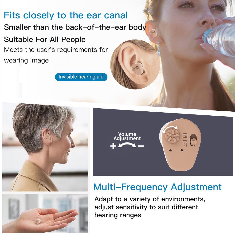 Rechargeable Lightweight In-Ear Hearing Aid Sound Amplifier