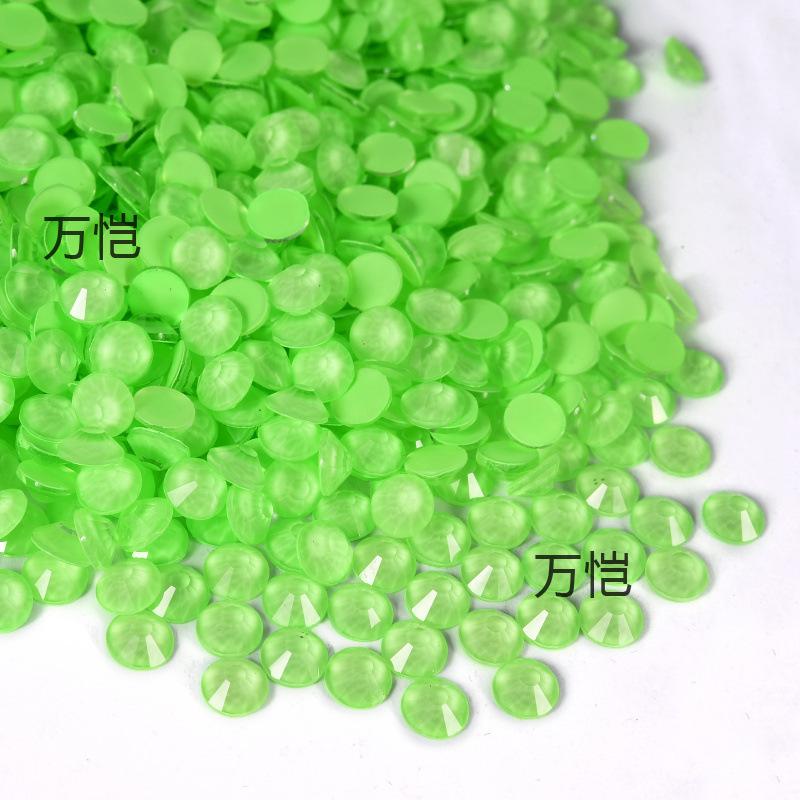 Grüner Diamant-Nagelbohrer mit flachem Boden, Glaskristall mit silbernem Boden, Handyhüllen-Zubehör, Aufkleber, Diamant, DIY-Strass-Schmuckzubehör