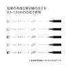 KOKUYO Pencil Sharp Pen Comparison Set, 5 Pens, White, 0.3mm, 0.5mm, 0.7mm, 0.9mm, 1.3mm