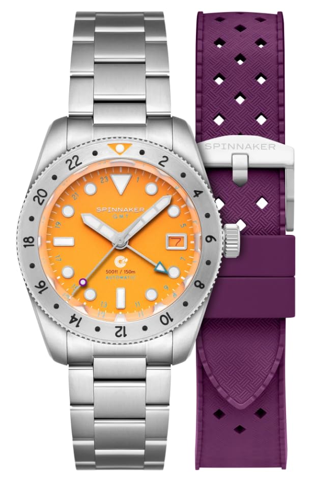 

Croft 39 GMT Automatic 15 ATM Water Sapphire Yellow [SPINNAKER] Watch, Self-winding, Resistant, Crystal, Dial, SP-5157-22, Men s [Used]