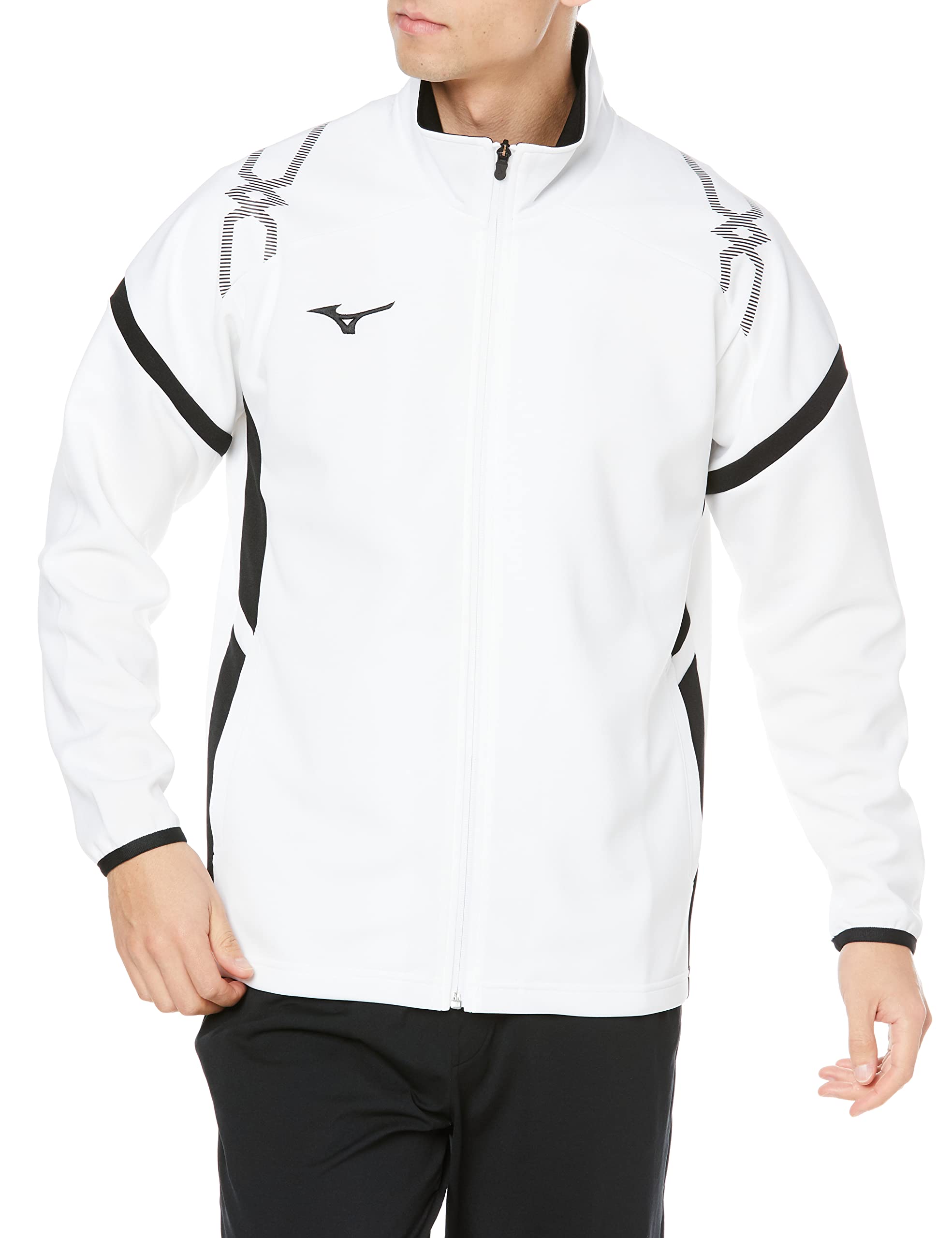 

Mizuno MC Line and Training Size 32MCA110 Warm-Up Jacket, Sweat-Wicking Quick-Drying, Wear, White, L, белый
