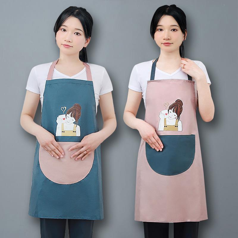 

2023 Розовый Водонепроницаемый Маслостойкий Кухонный Фартук до Половины Тела для Мужчин и Женщин