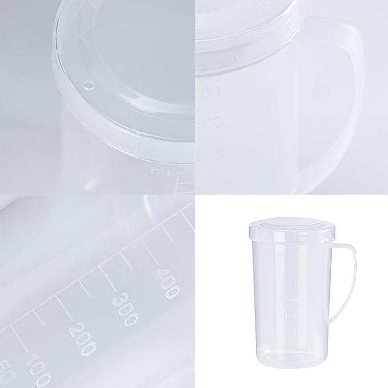 Hrnek na mléko s víčkem, hrnek s uchem na jogurt, snídaňový hrnek, na mléko, na kávu, do mikrovlnné trouby, odměrka se stupnicí, nádoba na nápoje