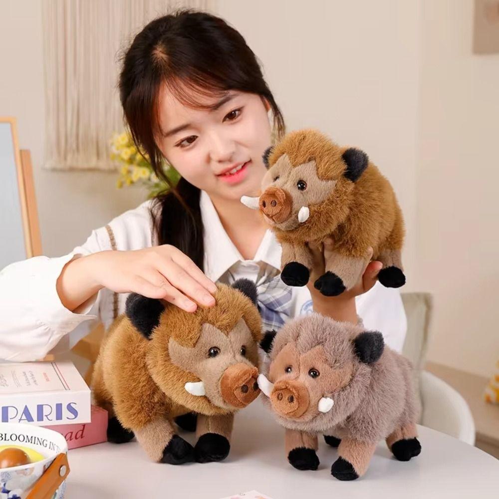 Soft Pillows Mountain Pig Doll Stuffed Animals Eurasian Wild Boar Doll  Babys Toys