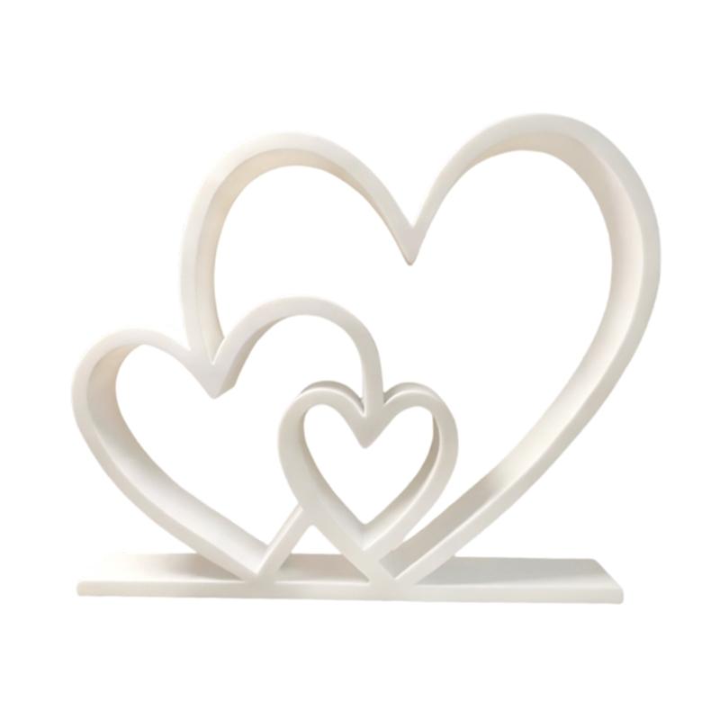 3D Printed Heart Figurine Heart Sculpture Love Statue Modern Farmhouses Home Decors Romantics Gift for Valentines Day белый