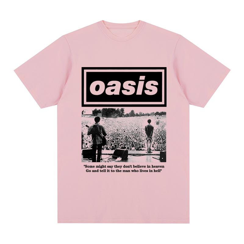 Oasi Rocková kapela Logo Vintage tričko Britská hudební alba Nápad na dárek Oblečení Bavlna Pánské tričko Nové Tričko Dámské topy
