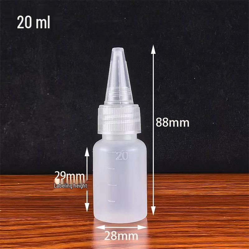 30/50/100ml HDPE Semi-transparent Graduated Squeeze Bottle with Scale for Ink, Glue, or Droppers