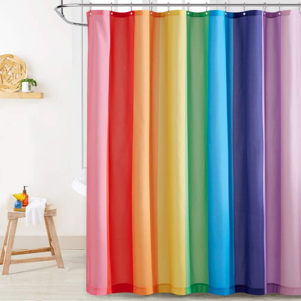 Tropical Leaves Plant On White Background Odorless Curtain For Bathroom Showers And Bathtubs, Hooks Included W60H190(CM)-1 Pcs
