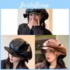 Womens Leather Wide Brim Autumn Fashion Accessory For Stylish Fall Wear