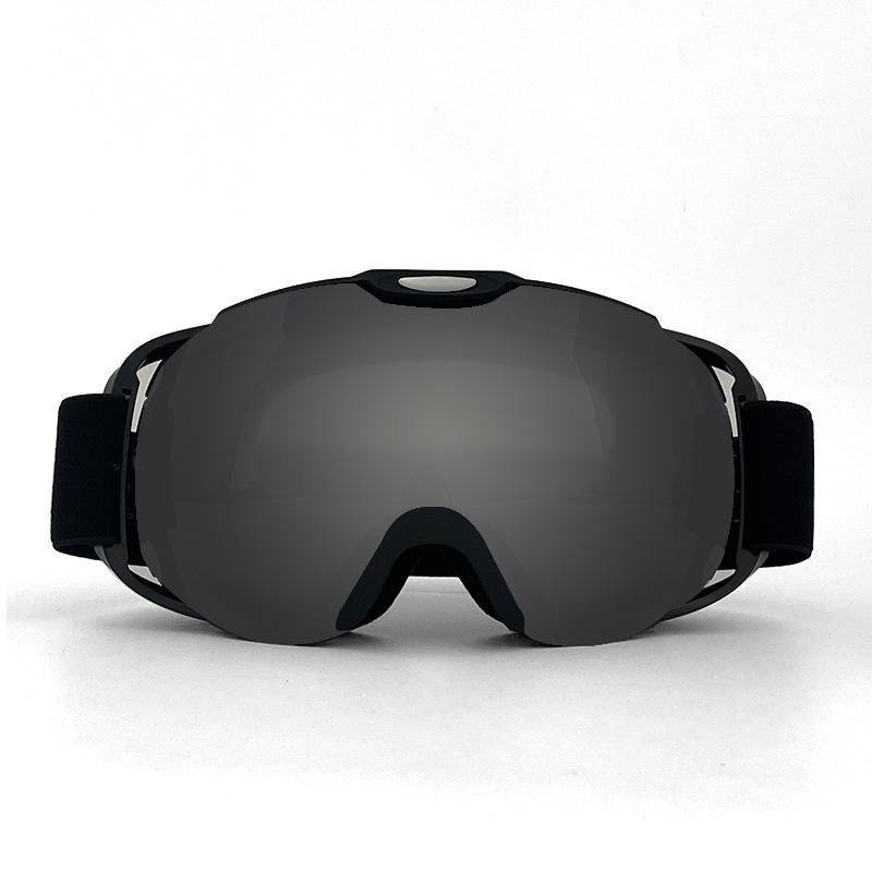 Ski goggles for men and women, adult-sized, with cylindrical lenses, double-layered anti-fog and windproof design, and a clip-on feature for