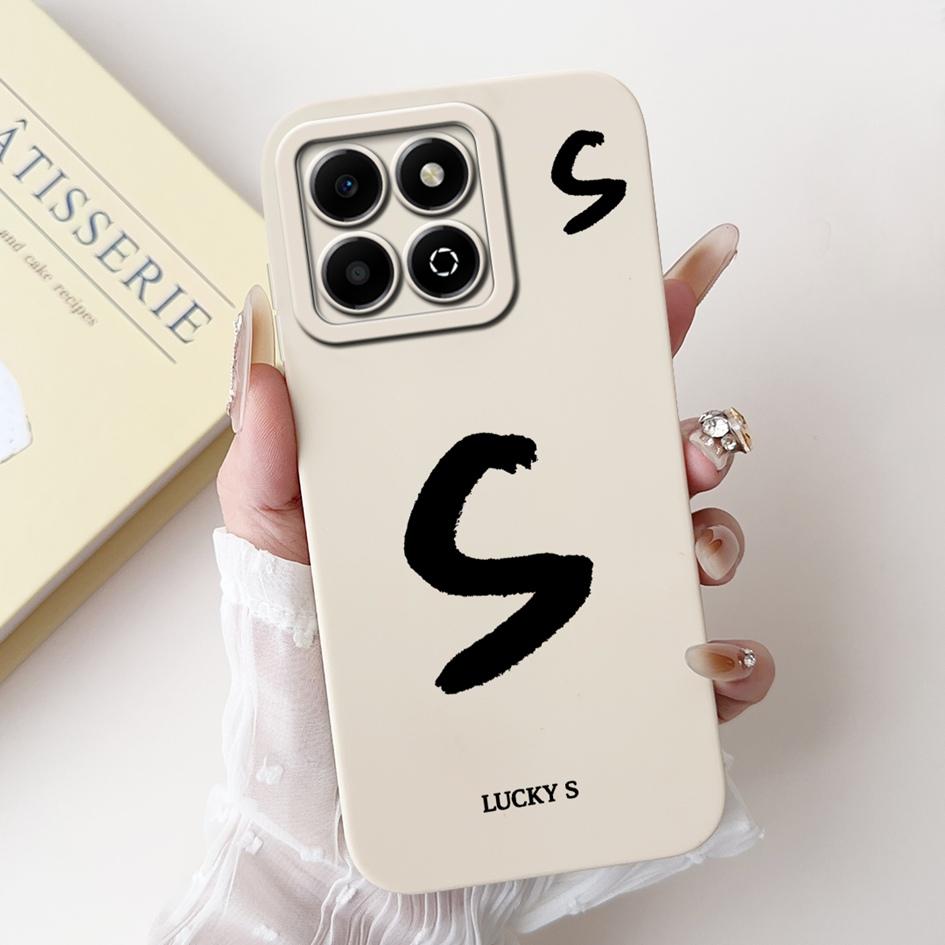 For Honor X6a X6b Case JDY-LX1 JDY-LX2 WDY-LX1 WDY-LX2 Shockproof Cover Cute Letters Soft Silicone Matte Cases For HonorX6b Capa