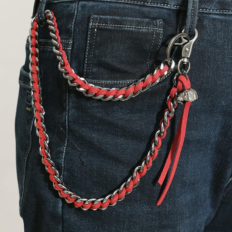 Vintage Punk Schädel Hosen Schwere Hüftkette Herren Coole Jeans Schlüsselanhänger Geldbörsenkette Gothic Biker Mode Accessoires