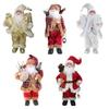 11.8inch Santa Clau Christmas Plastic Figurine Handpainted with Stack of Present