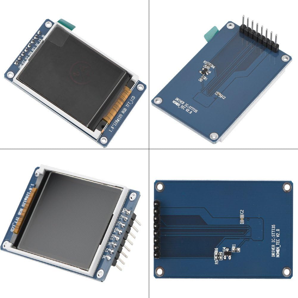 Bewinner 1.8inch LCD Display Module, TFT Screen Module 128 x 160 Resolution Onboard Driver ST7735 SPI Interface, Full-Color LCD Screen Display
