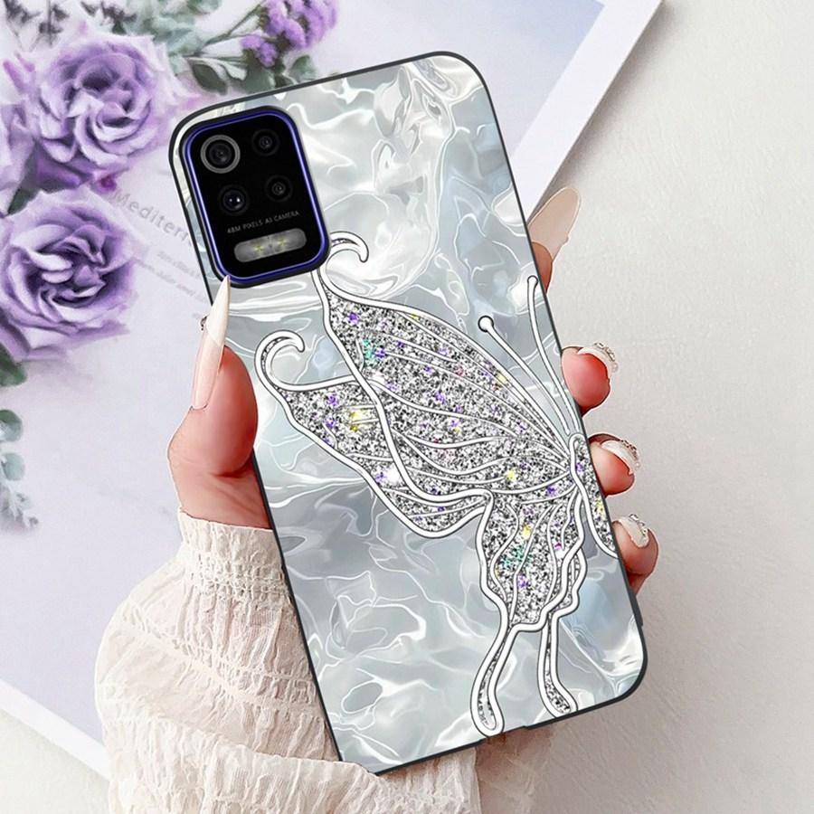 For LG K52 K62 2020 Case Silicone Soft Back Cover For LGK52 K 62 2020 Fashion flower Phone Case Shockproof Protective Bumper