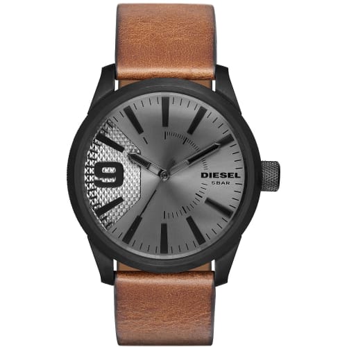 

Diesel Men s Rasp DZ1764 Brown Leather Quartz Fashion Watch