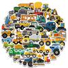 50 Cartoon Truck Engineering Car Graffiti Stickers Decorative Suitcase Notebook Waterproof Children's Toy Stickers