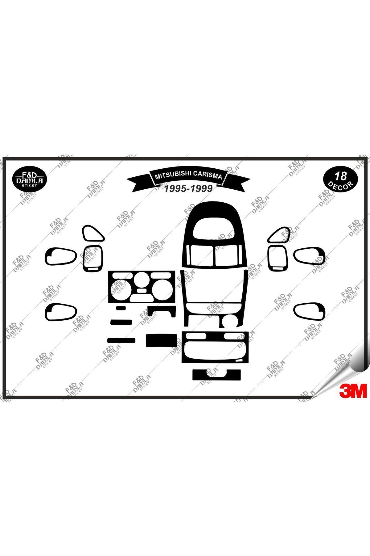 

Mitsubishi Carisma 1995-1999 Torpido Konsol Trim Göğüs Maun Kaplama Set 18 Parça Siyah