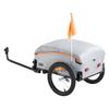 Carrello Portapacchi per Bicicletta, Capacità di Carico 100 libbre, Carrello Robusto per Bicicletta, Pieghevole per Conservazione Compatta con Gancio Universale, Copertura Impermeabile, Ruote da 16 pollici,