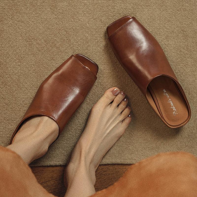 Fashion 2025 New Spring Summer Women Pumps Fashion Peep Toe Slip on Ladies Elegant Single Casual Shoes Thick Low Heel Dress Pumps Shoes
