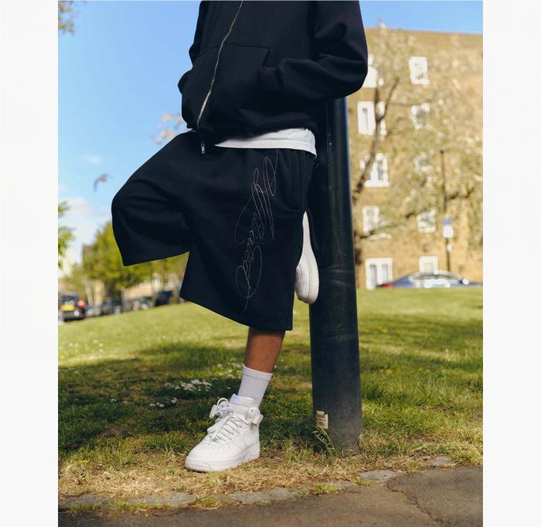 Y2k Retro Jogging Shorts Signature Embroidery Men Women New Sweatpants Harajuku Hip Hop Streetwear Unisex Baggy Casual Pants