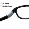 Kids TR90 Optical Glasses Oval Frame Size 48 with Elastic Strap Retainer Flexible Bendable for Boys Girls 6-10 Years Old