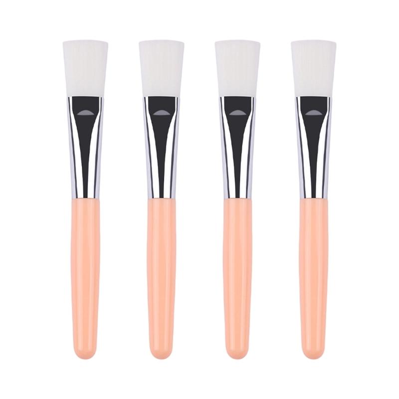 4PCS Travel Friendly Makeup Brushes Soft Synthetic Fibers Professional Cosmetic Tools Compactly Mask Applicators