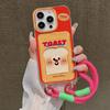 Cute Cartoon Phone Case For iPhone 11 Case iPhone 13 12 16 14 15 Pro Max 7 8 Plus XR X XS SE 2 3 Wrist Chain Soft Card Bag Cover