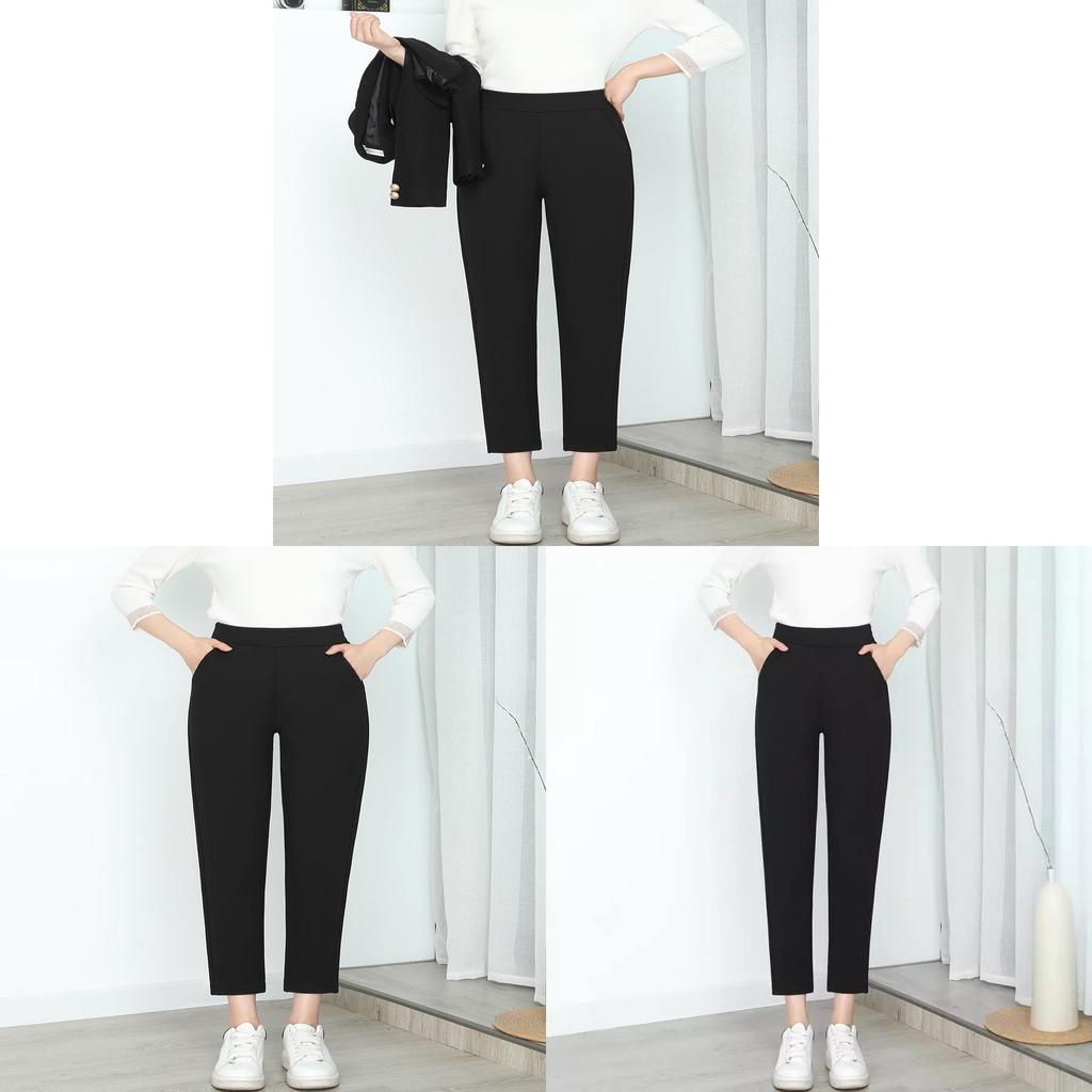 Womens High Waist Tencel Cotton Casual Pants With Pockets For Autumn